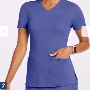 JAANUU Women’s 4-Pocket V-Neck Scrub Top